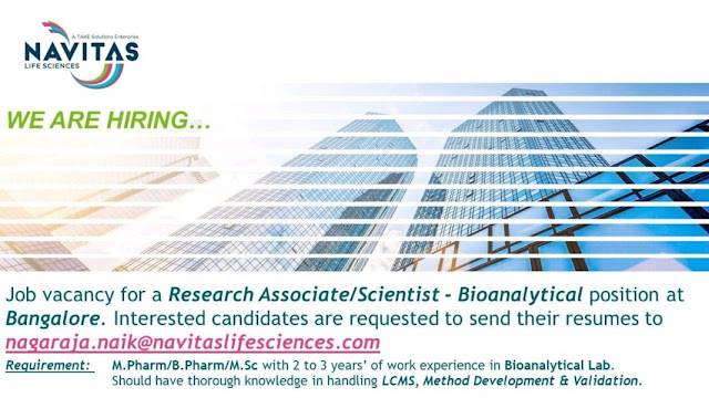 Job Availables, Naprod Life Sciences Pvt. Ltd Job Vacancy For Project/ Engineering/ Validations/ F&D/ Business Development