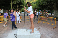 Exhibición de barrenadores en las fiestas de El Regato