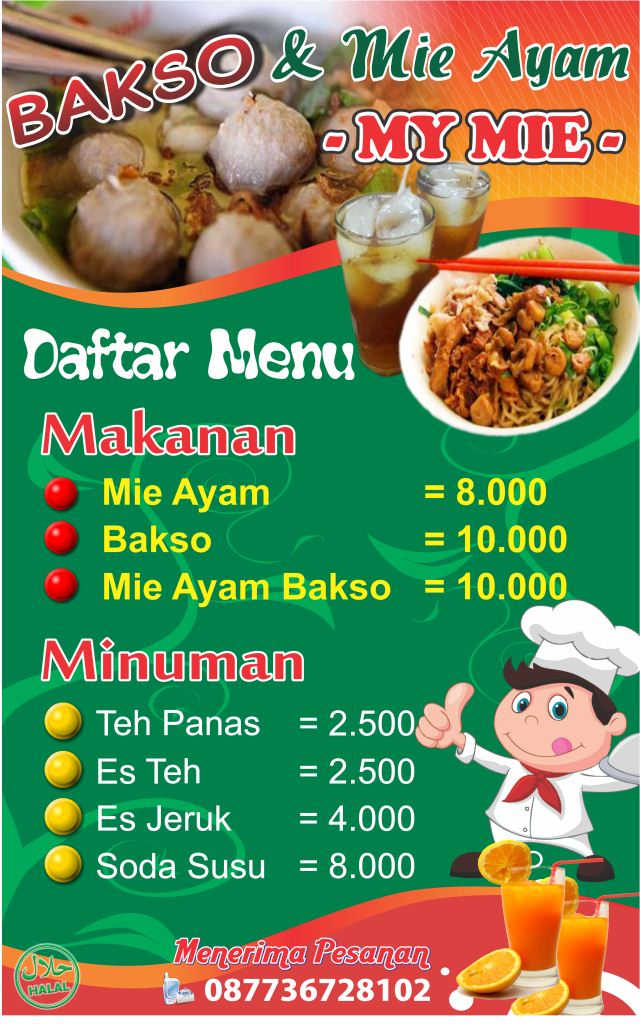 Desain Banner Bakso dan Mie Ayam cdr Kumpulan Desain 