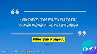 New Sun Playful Font Aesthetic di Canva