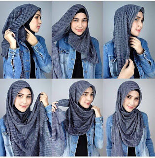 tutorial cara memakai hijab pashmina