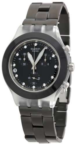 Swatch Men's SVCK4035G Stainless Steel Analog Watch with Black Dial Watch