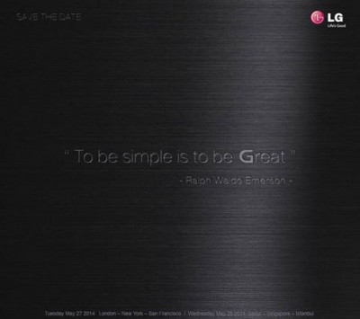 Bocoran Undangan, LG Akan Rilis LG G3 di 27-28 Mei 2014?