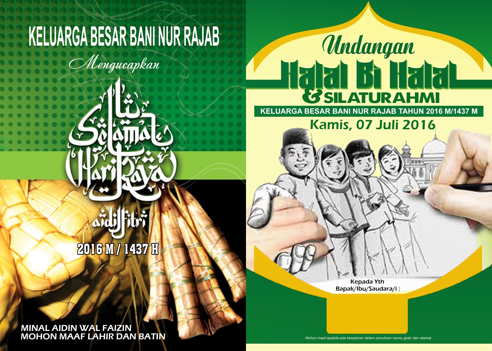 UNDANGAN HALALBIHAHAL BANI RAJAB SENDANGAGUNG - KANG AIDI