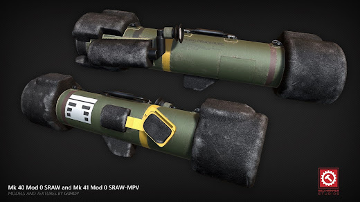 arma3用RHS MODのMk 40 Mod 0 SRAW と Mk 41 Mod 0 SRAW-MPV