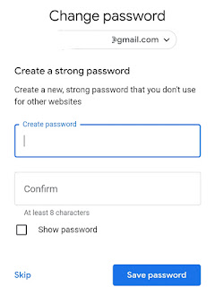 change password of google or gmail