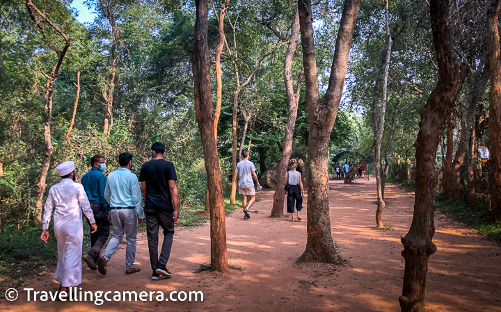 Inside Auroville, one can walk up to the Matrimandir (the golden domed temple), but unless you are an Aurovillian or an approved guest, you cannot go in. In order to get initiated you need to write to Auroville and need to be willing to explore spiritual research. It seemed like a great place to experience and is an experimental township run by Aurovillians who have come and made it their home. We found this place interesting and will definitely explore it more closely sometime in future.