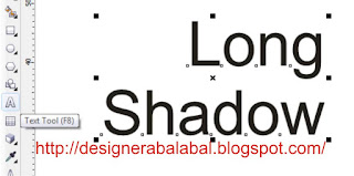 cara membuat long shadow di corel draw x4