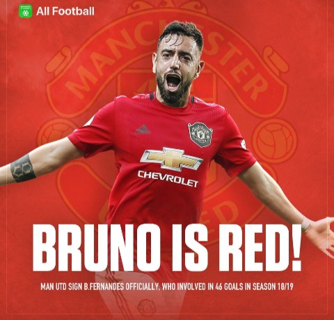 Welcome Bruno to Manchester United