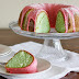 Pistachio Cake with Cherry Icing