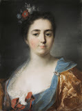 Portrait of a young Lady by Rosalba Carriera - Portrait Drawings from Hermitage Museum