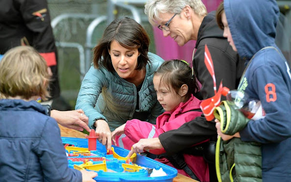 Princess Marie of Denmark attended the Special Schools Sports Day (Specialskolernes Idrætsdag 2015) held at the Aabenraa Stadium