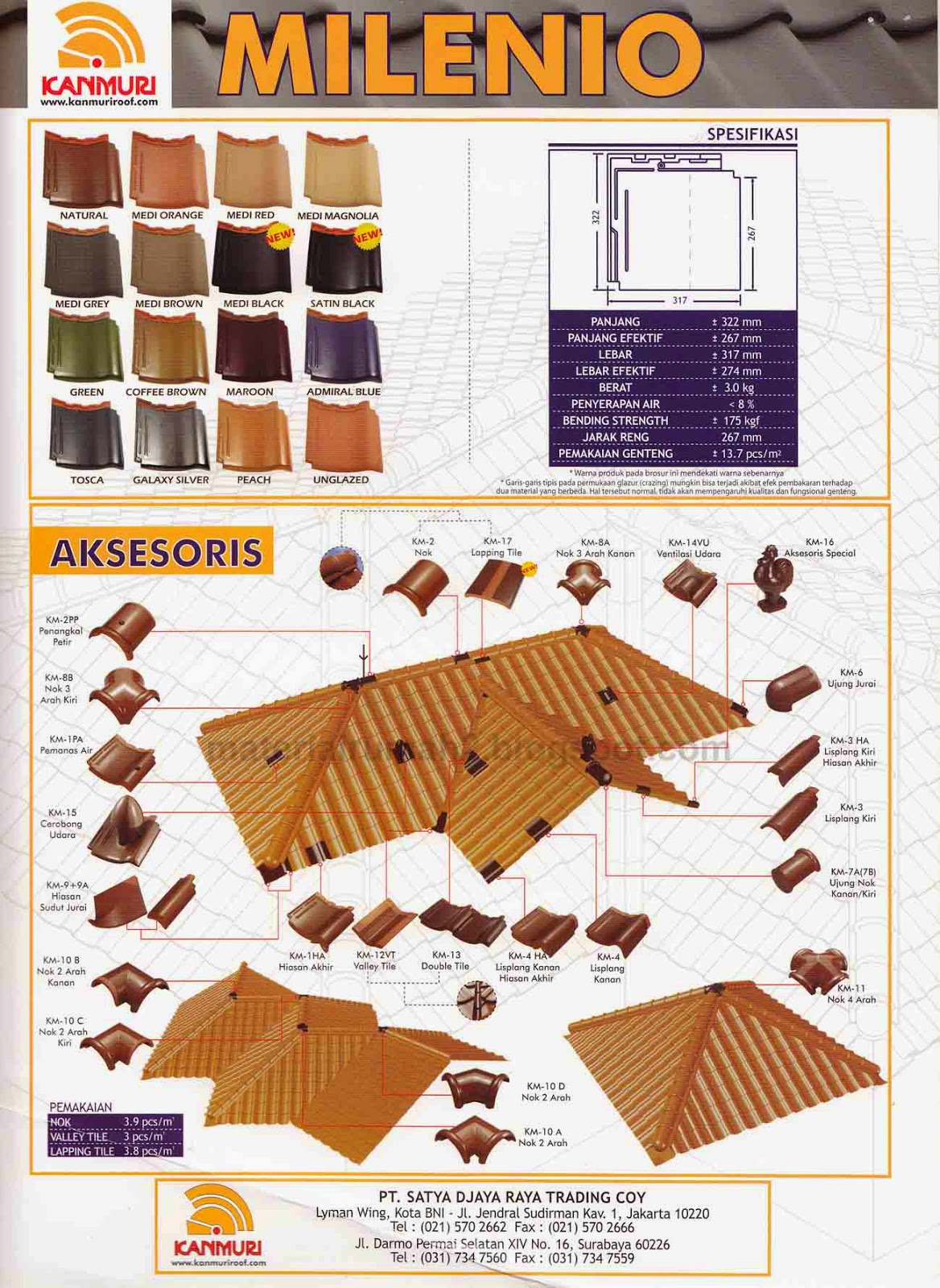 Daftar Harga  Genteng  Keramik  KANMURI 2021 Rumah Material