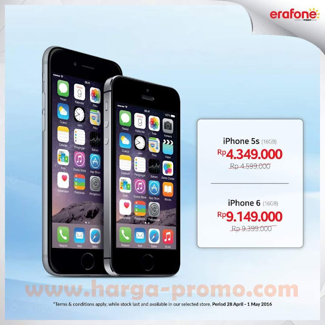 Iphone 5s dan iphone 6 terbaru di erafone iphone lagi promo harga 