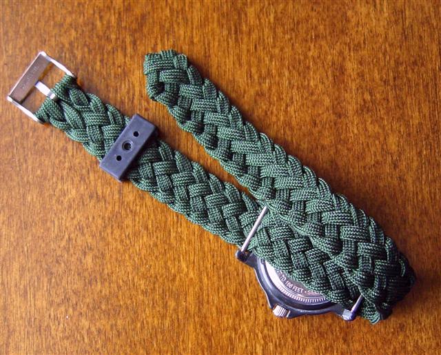 Stormdrane's Blog: Flat braided adjustable paracord watch strap