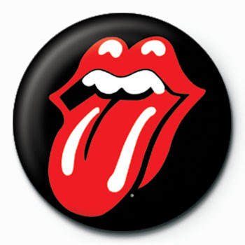 Tongue Rolling Stones tattoo in modern design style.