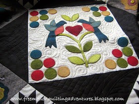 Free motion quilting with rulers