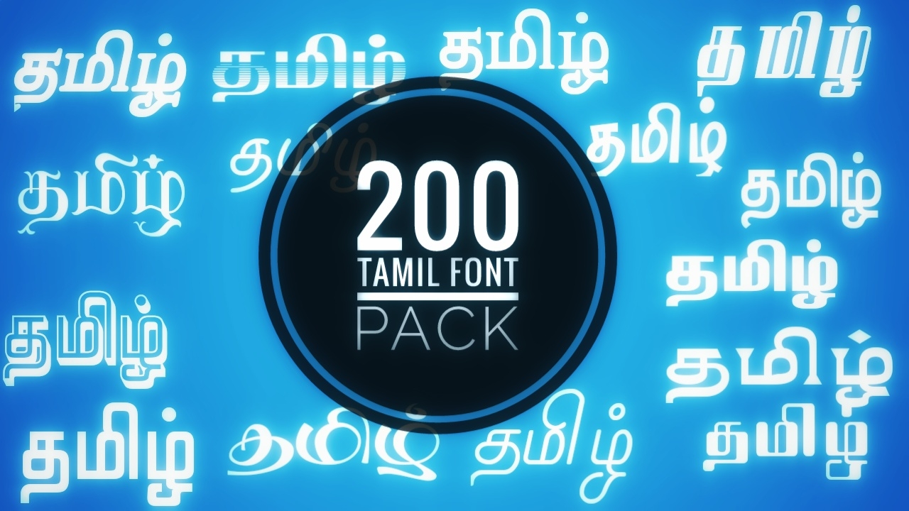 Download Tamil Data Tech: Tamil Font Pack with 200 Fonts