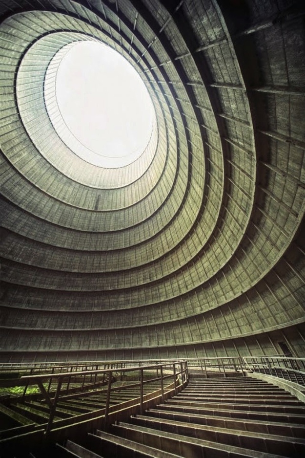Cooling tower of an abandoned power plant - 30 Abandoned Places that Look Truly Beautiful