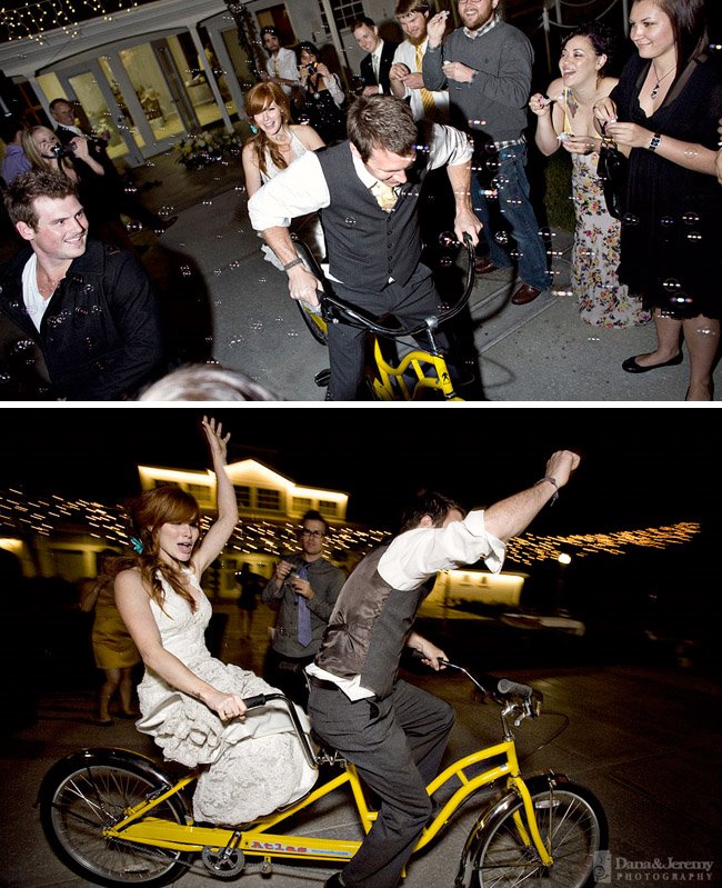 Wedding by Dana and Jeremy Photography with bikes