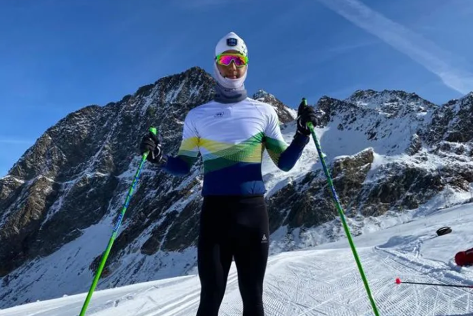 Manex Silva em training camp de esqui cross-country na Itália