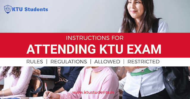 ktu exam rules and instructions malpractices debarring