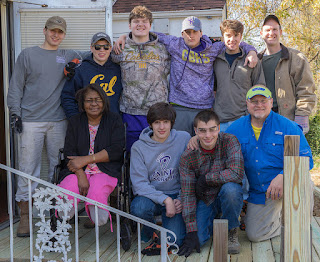 Eagle Scout Candidates help with the ramp