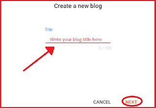 Enter blogger blog title