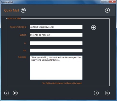 Quick Mail - A maneira mais simples de enviar e-mail