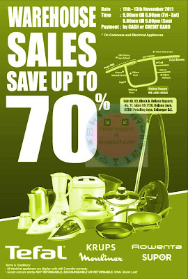 Tefal Warehouse Sales 2011