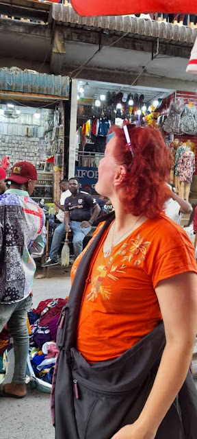 Silke at the market