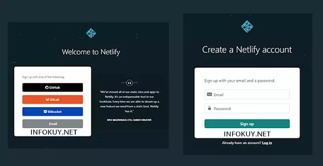 Cara Register Akun Netlify