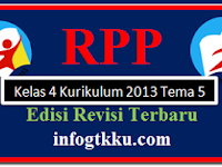 RPP Kelas 4 Tema 5 Kurikulum 2013 Terbaru