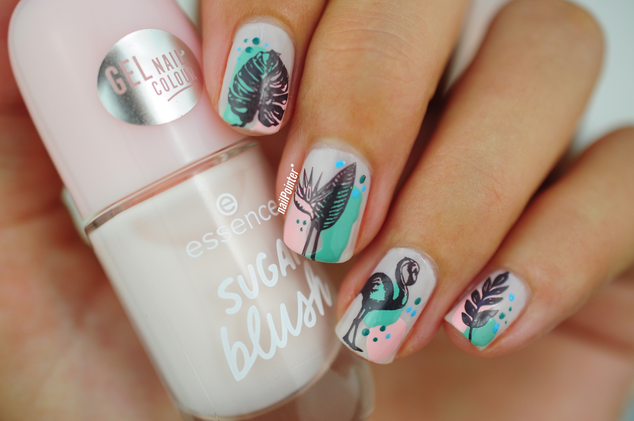 Pastel Paradise Tropical Summer Nail Look using Essence, Twinkled T and MoYou London Paradise Plates