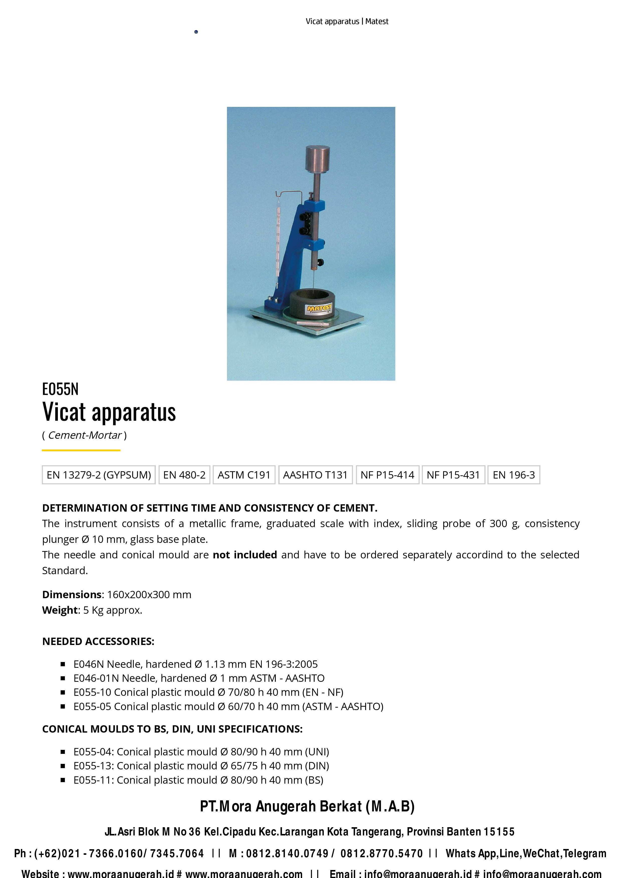 Vicat Apparatus 