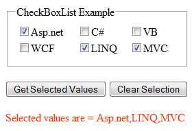 How to get CheckBoxList selected items in comma separated format in asp ...