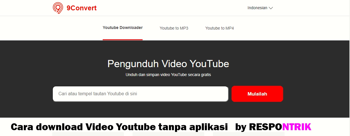 Cara download Video Youtube tanpa aplikasi