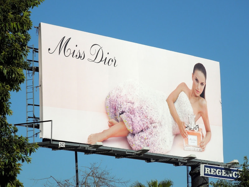 Natalie Portman Miss Dior fragrance billboard