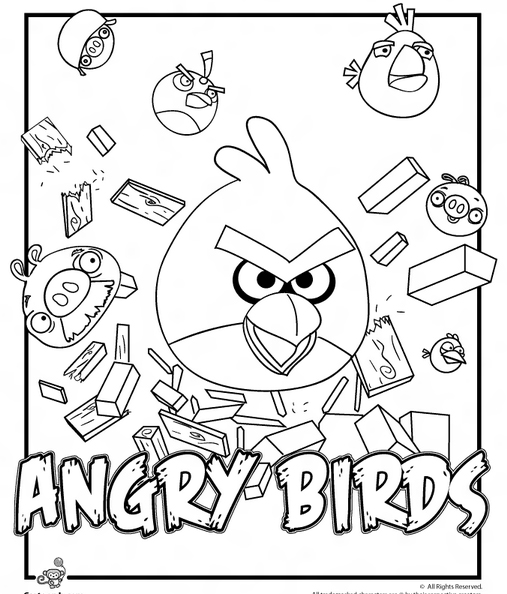 Angry Birds - Gambar Mewarna  Colouring Picture
