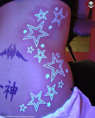 Sexy star tattoo for girls a black decorative design element or back tattoo,
