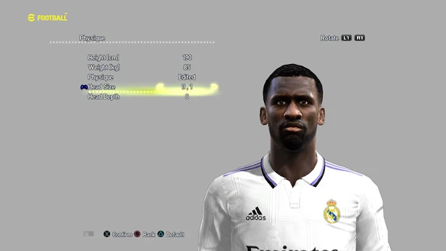 Antonio Rüdiger Face 2022 For PES 2013