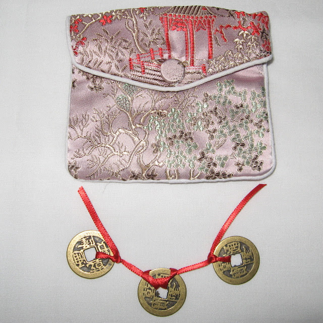 Lucky Fortune Gift with Chinese Silk Brocade Purse