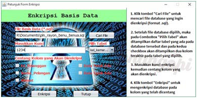 Aplikasi Sistem Keamanan Basis Data dengan Teknik Kriptografi RC4 Stream Cipher