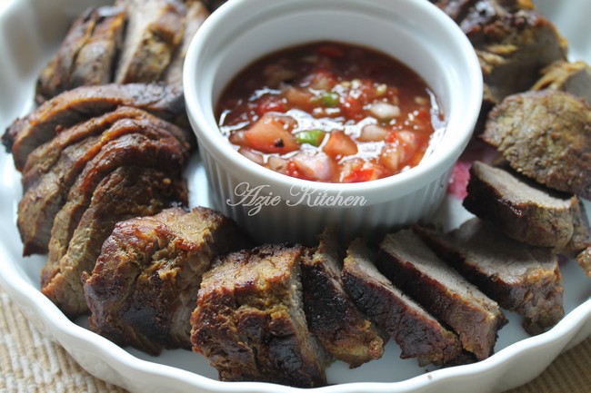 Daging Bakar Cicah Air Asam Yang Sangat Sedap - Azie Kitchen