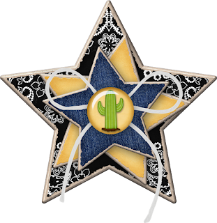Clipart de Estrellas para Fiesta Country o Cowboy. 