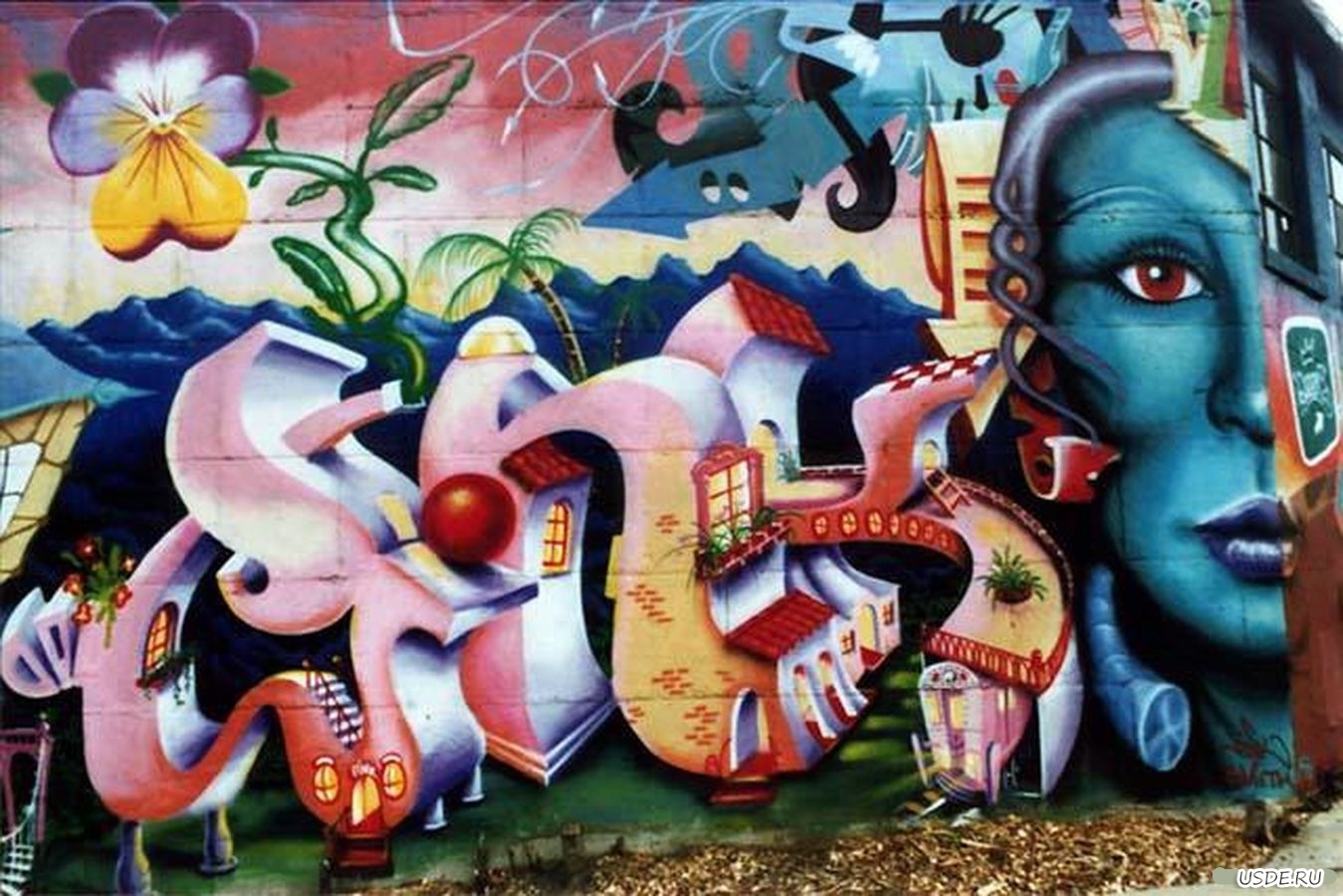 Mural Graffiti Wallpaper