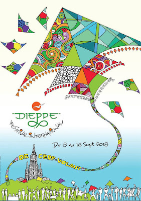 Cartel oficial del festival de cometas de Dieppe 2018