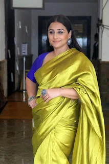 Actress Vidya Balan Saree Stills At Mission Mangal Press Meet