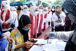Iriana Jokowi dan Wury Ma'Ruf Amin Tinjau Pelaksanaan Tes IVA 