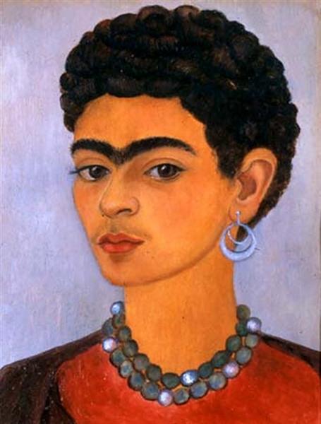 Self Portrait with Curly Hair, Frida Kahlo, 1935